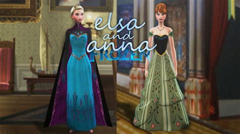 Anna And Elsa Coronation Dresses By Plumbots09 Sims 4 Elsa