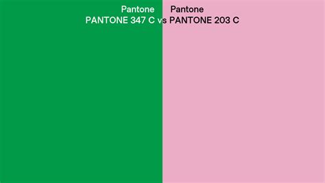 Pantone 347 C Vs Pantone 203 C Side By Side Comparison