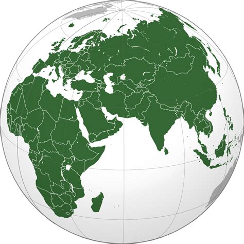 Supercontinent Afro Eurasia The Old World Orthographic Projection