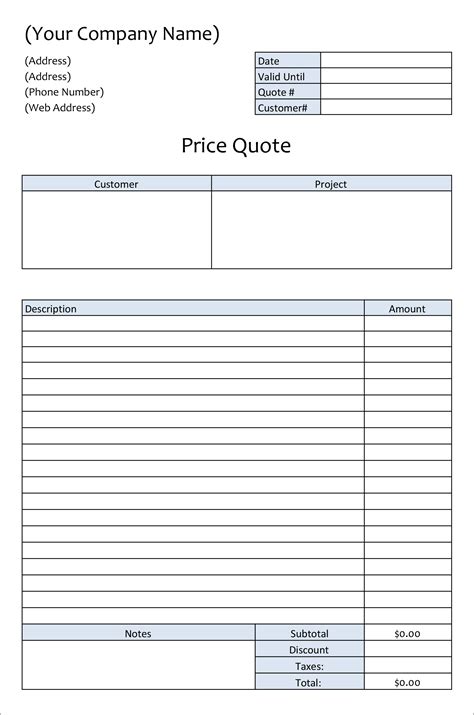 Prices and number of orders. Quotation Template Excel - Database - Letter Templates