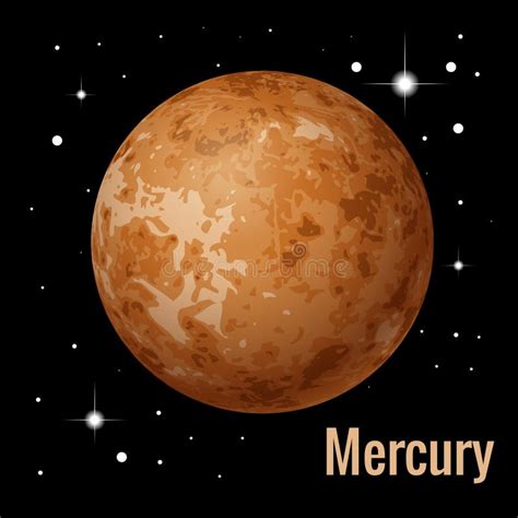 Mercury Planet 3d Vector Illustration High Quality Isometric Solar