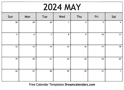 May 2024 Calendar Free Blank Printable Templates