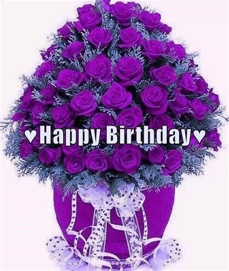 Pin By Laura Medellín On Happy Birthday Purple Flowers Purple Roses