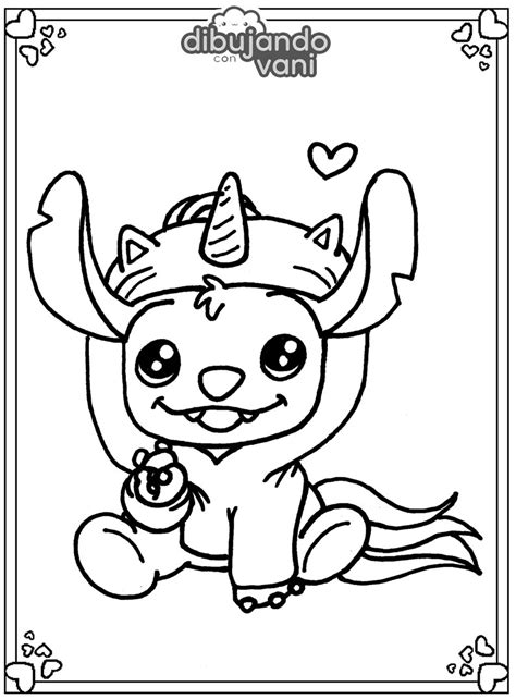 Stitch Unicornio Para Imprimir Dibujando Con Vani
