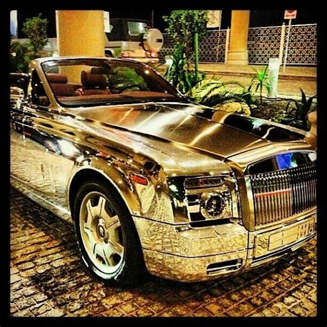 Rolls Royce Ghost Gold Chromed Rolls Royce Luxury Cars Super Cars