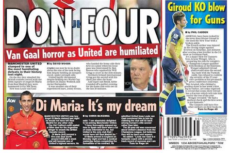Uk Back Pages Manchester United Land Di Maria Are Embarrassed In