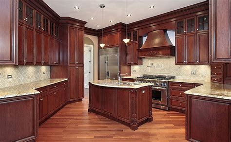 Amazing Kitchen With Cherry Cabinets