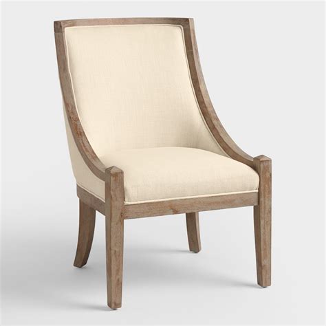 Natural Henry High Back Accent Chair Fabric By World Market High