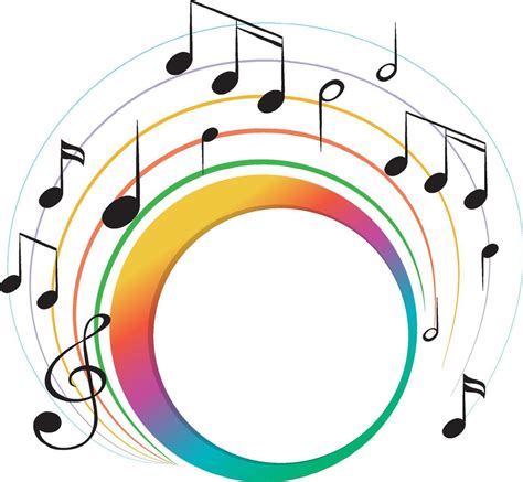 Banner Music Notes Colourful On White Background 6351428 Vector Art At