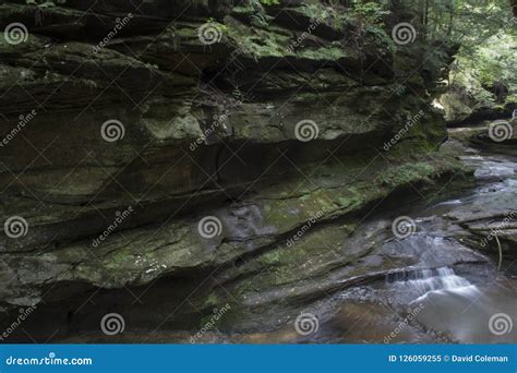 Small Stream Running Down Rocky Surface Stock Image Image Of Hiking