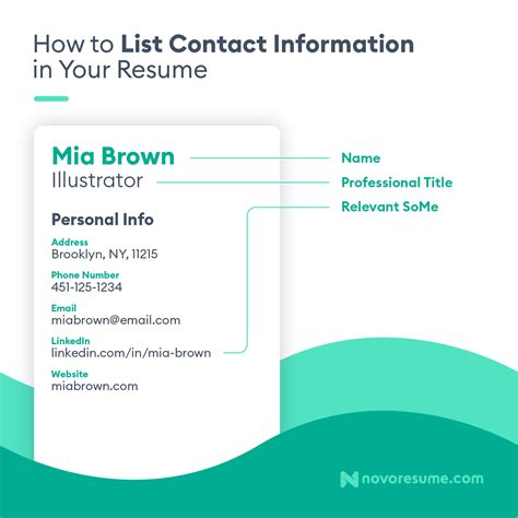 Show Contact Information On Your Resume How To And Examples