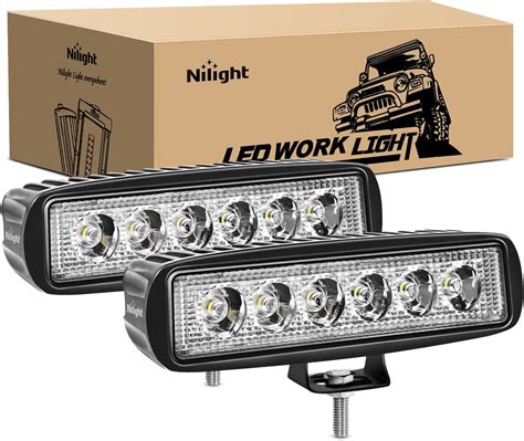 Nilight Barra De Luz Led 15019s B 2 Unidades De 18 W Luz Antiniebla