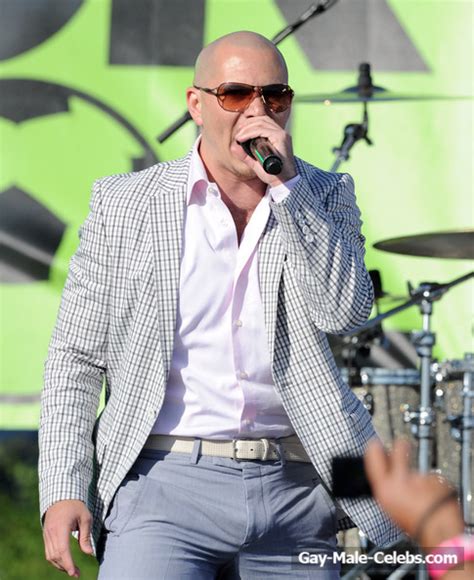 Pitbull Caught Flashing Bulge And Tight Ass Gay Male Celebs Com