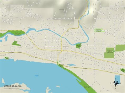 Political Map Of Washougal Wa Prints