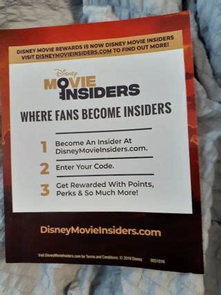 To celebrate, disney movie insiders announced today they are hiding 6 boo!nus point codes on the website between now and halloween. Free: DISNEY MOVIE INSIDERS CODE!! - Other DVDs & Movies ...
