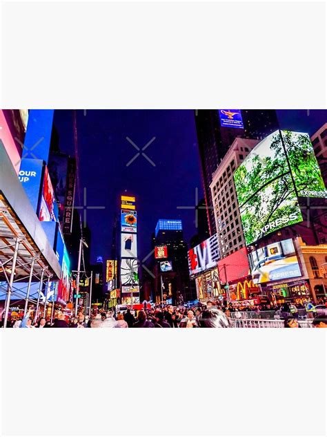 New York City Manhattan Times Square At Night Poster For Sale By