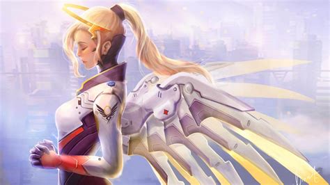 Tapety Mercy Overwatch Overwatch Skrzydełka Skrzydła Anioła