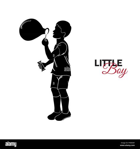 Little Child Baby Little Boy Blows Bubbles Stock Vector Image And Art