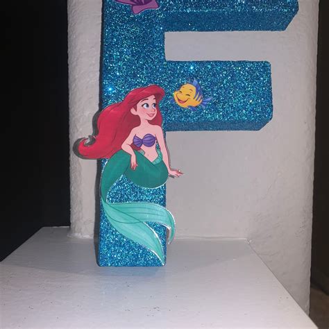 Little Mermaid Ariel Glitter Numberletter Party Decor Etsy
