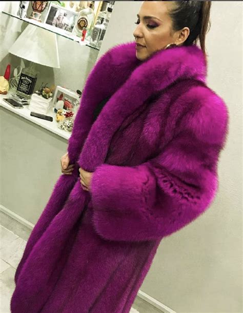 Pin By Colby On Fox Fur Purple Fur Coat Fur Fashion Fox Fur Coat