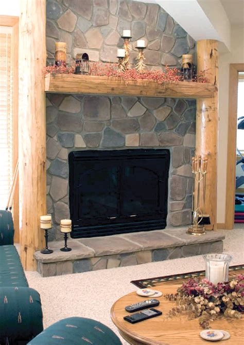 Natural stone fireplace surrounds remain one of the most popular styles of design for all styles of home. Cedar Mantel: Beautiful Accent Both to Cover and Trim ...
