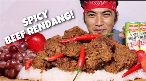 Super Spicy And Tender Beef Rendang Pinoy Mukbang W Daddy Ye Of Just