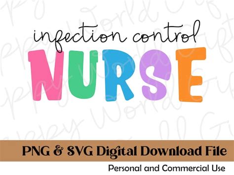 Infection Control Nurse Nursing Svg Printable Sublimation Etsy