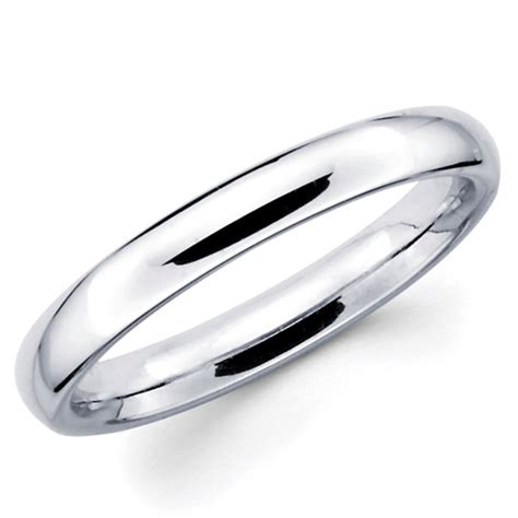 14k Solid White Gold 25mm Comfort Fit Wedding Band Ring Etsy