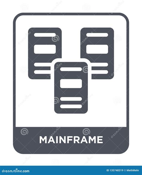 Mainframe Icon in Trendy Design Style. Mainframe Icon Isolated on White