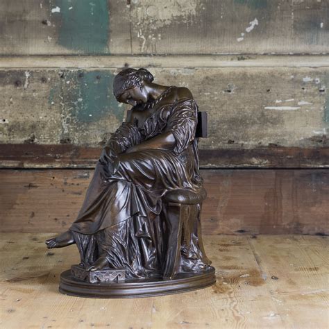 French Nineteenth Century Bronze Sculpture Of Penelope Waiting For