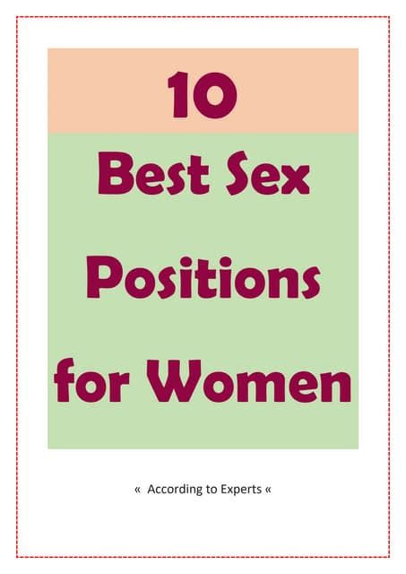 10 Best Sex Positions For Women According To Experts
