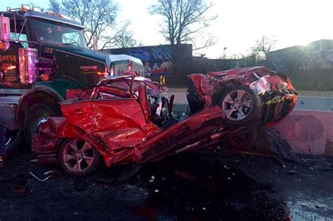 Man rescued from mangled car after horrific crash