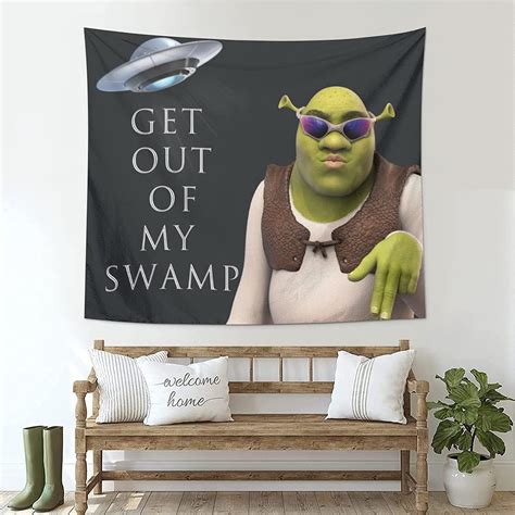 Amazon Anarona Funny Meme Tapestry Get Out Of My Swamp Shrek