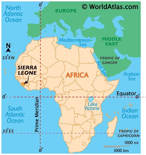 Sierra Leone Latitude Longitude Absolute And Relative Locations