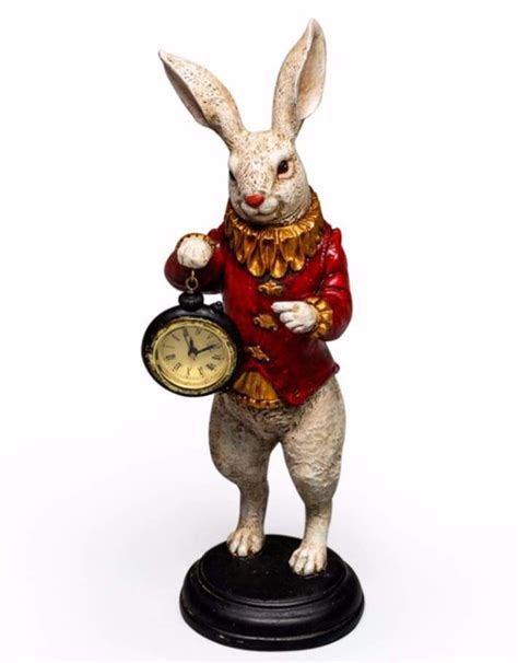 Alice In Wonderland White Rabbit With Working Clock Standing Figure 35 Cm High Кролик
