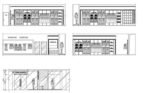 Shopping Centersstore Cad Design Elevationdetails Elevation Bundle