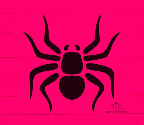 Spider Stencil Halloween Stencil Black Widow Stencil Etsy