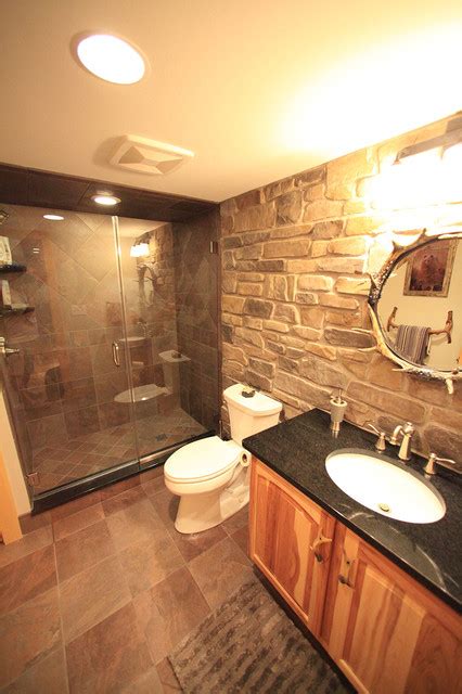 Keeping your decor simple is a surefire way to build a space you love and keep the decision fatigue to a minimum. Custom Basement Remodel | Hickory - Rustic - Bathroom ...
