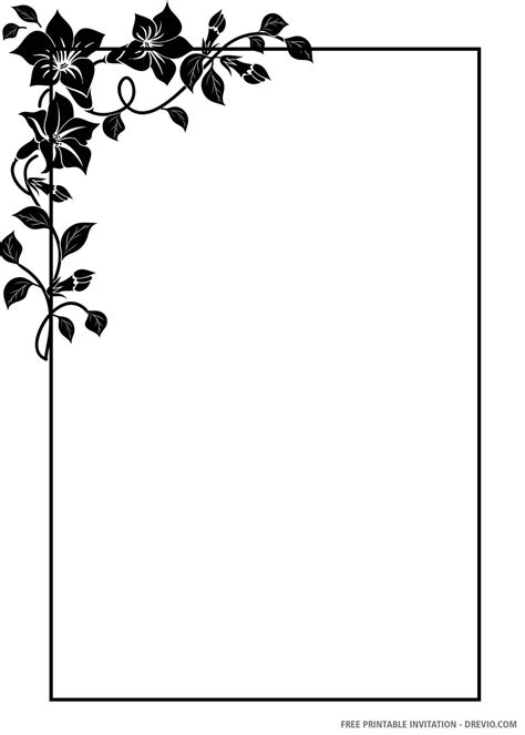 Vintage Free Printable Stationery Black And White