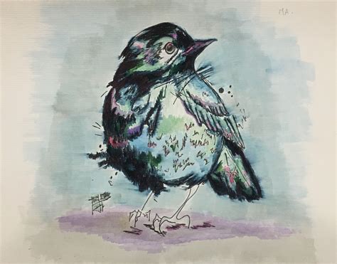 Watercolors Acuarela Pájaro