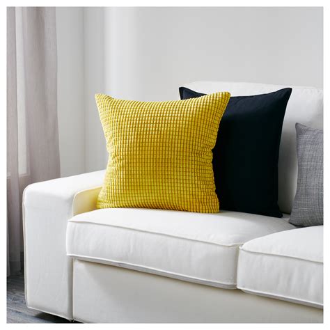 Ikea stockholm pillow cover set 2 red white 20x20. GULLKLOCKA - cushion cover, yellow | IKEA Hong Kong and Macau