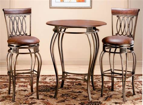 Shop wrought iron bistro table on houzz. Pub Table w Wrought Iron Base & Wood Top - Mo ...