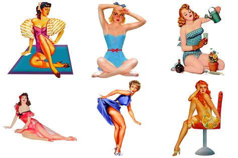 Retro Pin Up Girls Clip Art By Me And Ameliè