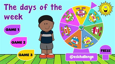 Days Week Ppt Game Youtube