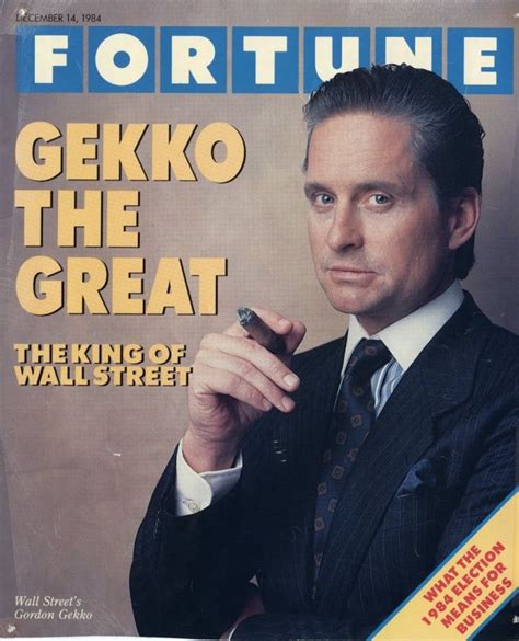 Gordon Gekko The King Of Wall Street Tamak Itu Bagus Majalah Labur