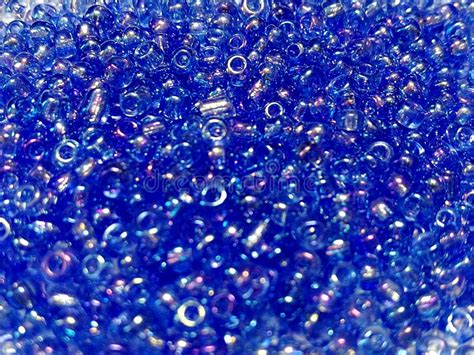 Shiny Blue Beads Background Stock Image Image Of Abstract Design