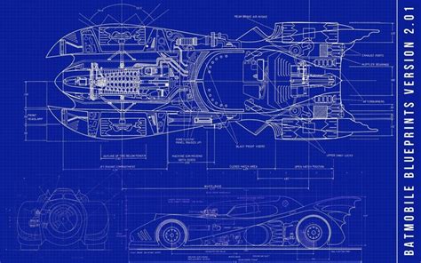 Batman Batmobile Blueprints Wallpaper Coolwallpapersme