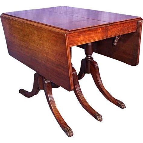 1930 Duncan Phyfe Vintage Mahogany Drop Leaf Dining Table Chairish