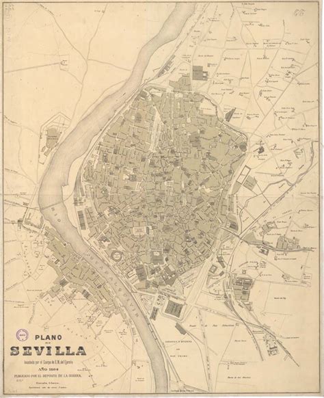 Sevilla Planos De Población 1884