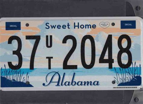 Lot 7 2012 Alabama Authentic License Plates 103a 105a